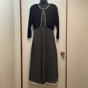 Women’s polkadot dress size 10 with cardigan